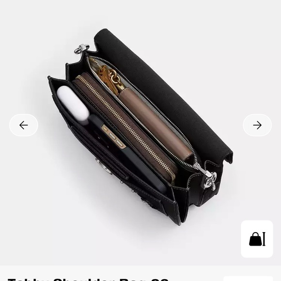 Coach Black and Silver Floral Clutch - Picture 12 of 15